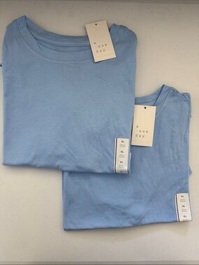 a new day Sky Blue Crewneck T-Shirt Set